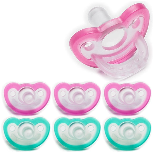 JollyPop Pacifier Value Pack Newborn Pink-Teal