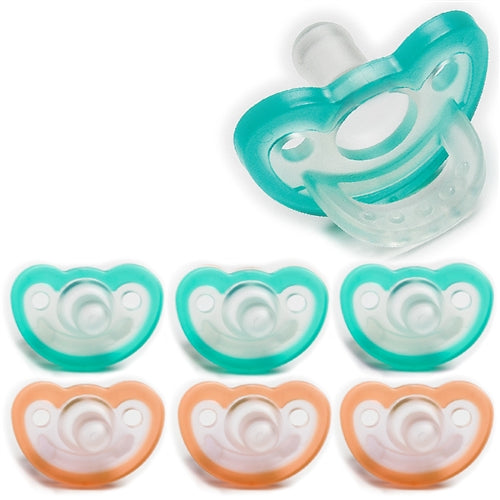 JollyPop Pacifier Value Pack Newborn Teal-Orange