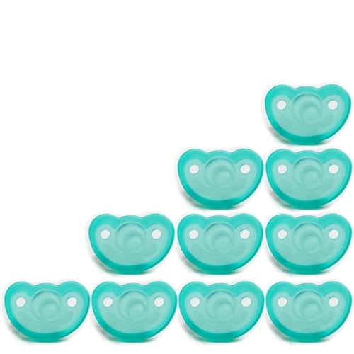 Turquoise Pacifier JollyPop Pacifier 10 Pack 3m+ Solid Teal – Jollypop